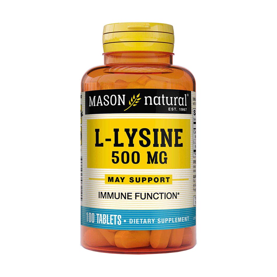 L-лізин Mason Natural L-Lysine 500 мг, 100 таблеток