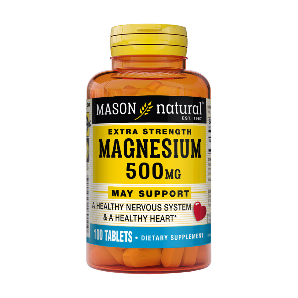 Магній Mason Natural Magnesium Extra Strength 500 мг, 100 таблеток